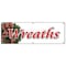 Signmission WREATH BANNER SIGN WREATH BANNER SIGN christmas xmas x-mas holiday trees B-72 Wreath - alternate 1